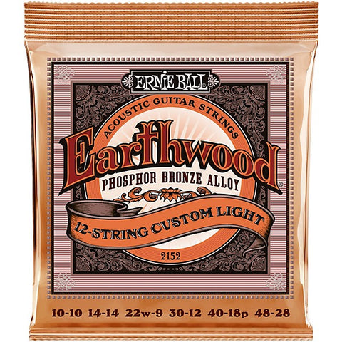 Ernie Ball Earthwood Custom Light Phosphor Bronze 12-String Acoustic Guitar Strings 10-48