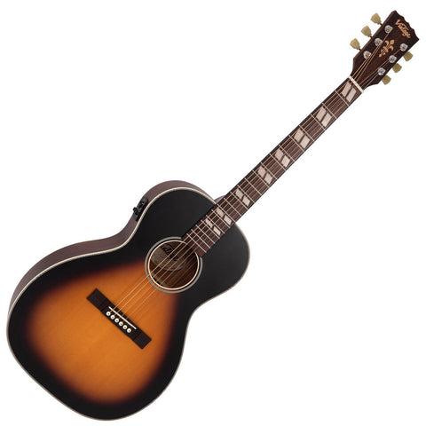 Vintage Historic Series 'Parlour' Electro-Acoustic Guitar ~ Vintage Sunburst