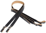 Levy's Leathers 1" Genuine Chrome-Tan Leather Accordion Straps; Black (M18-BLK) - Texas Tour Gear