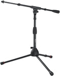 Short Tripod Base Microphone Stand with Soft Grip Twist Clutch, Boom Arm - Texas Tour Gear