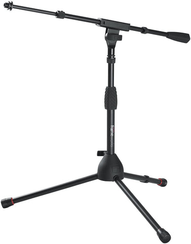 Short Tripod Base Microphone Stand with Soft Grip Twist Clutch, Boom Arm - Texas Tour Gear