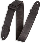 Levy's Leathers 2" Wide Vegan Friendly Natural Cork on Cotton Webbing Guitar Strap; Black (MX8-BLK) - Texas Tour Gear