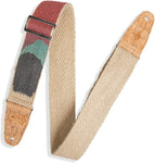 Levy's Leathers 2" Wide Vegan Friendly Hemp Webbing Guitar Strap; Sunset Pattern (MH8P-003) - Texas Tour Gear