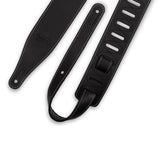 Levy's 2.5″ Pull-Up Butter Leather Guitar Strap – BLK – M17BAS-BLK